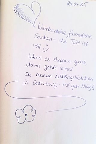 Feedback zur Boutique und Modegeschäft all your things in Oldenburg - schöner Laden, schöne Damenbekleidung, tolle Farben