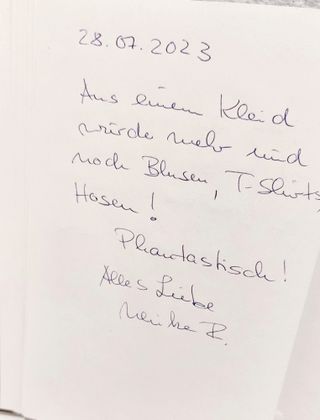 Feedback zur Boutique und Modegeschäft all your things in Oldenburg - schöner Laden, schöne Damenbekleidung, tolle Farben
