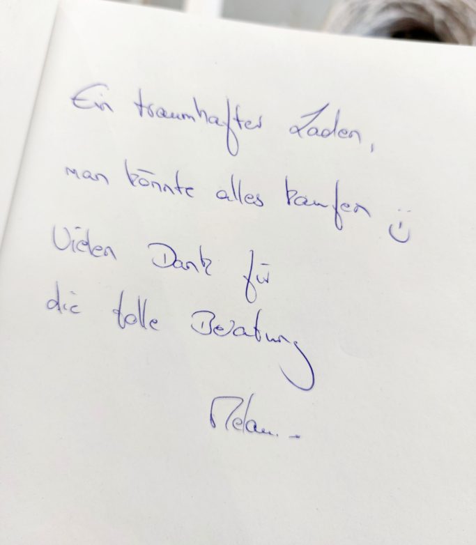 Feedback zur Boutique und Modegeschäft all your things in Oldenburg - schöner Laden, schöne Damenbekleidung, tolle Farben